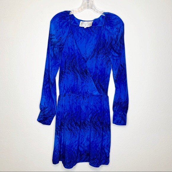 Rory Becca Silk Blue Cocktail Dress - Picture 2 of 8